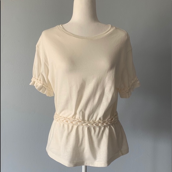 Women’s H&M creme short sleeve top(NWOT) - Picture 4 of 8